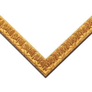 26x43 Frame Gold Real Wood Picture Frame Width 1 inches | Interior